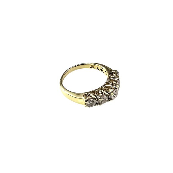 14K Yellow Gold Diamond Wedding Anniversary Band Ring Size 5.75 #23793 - Picture 3 of 8